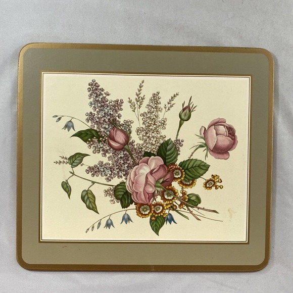 Set of 4 Floral Traditional Pimpernel Placemats 8 5/8" x 7 5/8" In Box * (B1) - Picture 4 of 8